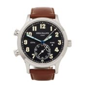 Patek Philippe Calatrava Pilot Travel Time 5524G-001 Men White Gold Watch