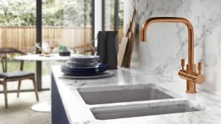 NEW (G4) FRANKE OMNI 4-IN-1 CONTEMPORARY MANUAL KITCHEN TAP - COPPER. RRP £1,115.99.Type: 4-i...
