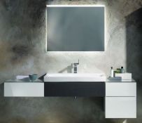NEW (XL125) Keramag Xeno White Cabinet 580x200x462mm.RRP £838.99.Keramag Xeno 2 Cabinet 580 x ...