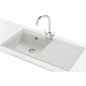 NEW (MF167) FRANKE MODERN KITCHEN SINK Mythos MTG 611 Fragranite Polar White 114.0046.305. Cabi...