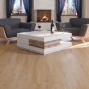 NEW 7.17m2 SUMMER NATURAL OAK LAMINATE FLOORING. With a warming natural oak tone, this floor i...