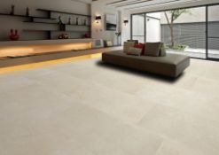 NEW 8.64 Square Meters of Veinstone Lapatto Beige Polished Wall and Floor Tiles. 300x600mm, 1....