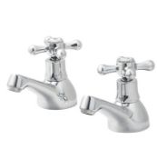 NEW (REF253) Etel Basin Pillar Tap. This traditional style chrome basin tap from the Etel colle...