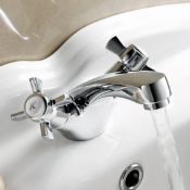 NEW (WG93) Traditional Chrome Basin Mixer Tap Monobloc Bathroom Sink Faucet . Chrome plated sol...