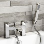NEW (XL11) Chrome Bath Filler Mixer Tap Hand Held Shower Head Handset Set . Chrome plated solid...