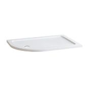 NEW (NS68) NEW 1200x800mm Offset Quadrant Ultra Slim Stone Shower Tray - Left. Low profile ultr...