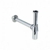 (MG90) Geberit chrome basin trap & extension 1.25