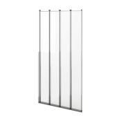 NEW (C201) 800mm 4 Panel Folding Bath Shower Screen. RRP £196.00.Four folding panels 4mm tem...