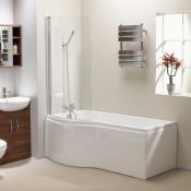 NEW (NS135) 800x1550mm P Shape Bath Screen. RRP £209.99.