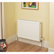 NEW (EX190) KUDOX PREMIUM TYPE 22 DOUBLE-PANEL DOUBLE CONVECTOR RADIATOR 600 X 600MM WHITE. Hor...