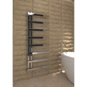 NEW (D363) KUDOX ASTRILLO TOWEL RAIL 1150 X 500MM CHROME. Flat profile designer towel radiator ...