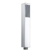 NEW (M1069) Square Handheld Shower Head Chrome effect handset Easy clean anti-lime scale nozzle...