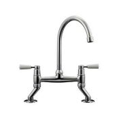 NEW (MR88) FRANKE BRIDGE LEVER TAP CHROME 115.0049.962.RRP £274.99.Classic polished single flo...