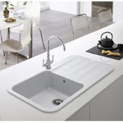 NEW (NS73) FRANKE Pebel PBG 611-97 Fragranite Polar White The Pebel centres on a free flowing, ...