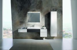 (XL125) Keramag Xeno White Cabinet 580x200x462mm.RRP £838.99.Keramag Xeno 2 Cabinet 580 x 200 ...