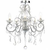 NEW (F153) Spa Bathroom Lighting Vela 5 Light Ceiling Chandelier. RRP £110.00. This Vela 5 lig...