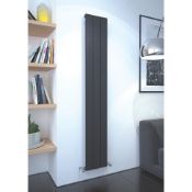 NEW (Tt39) 1800X280Mm Alulite Flat Aluminium Radiator 1800 X 280Mm Black. Contemporary Alumini...