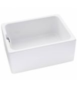 NEW (F55) Abode New Belfast 1.0 Bowl Ceramic Undermount Kitchen Sink 595mm L x 455mm W - White....