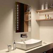 NEW (H132) 500x700mm LED Strip Mirror. RRP £487.99. iflo illuminated mirrors are steam free w...