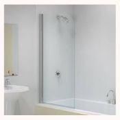 NEW (H165) 1500x800mm Curved LF bath Screen. RRP £319.99.