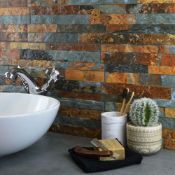 NEW 6.66m2 Porcelanosa Esp Wall Nepal Subway Split Face Rustic Tiles. 54.8x15x1/1.5cm, Splitfac...