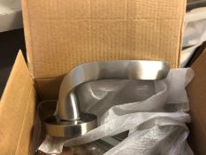 1 PAIR OF DALE DH003600ARC LEVER ON ROSE DOOR HANDLES
