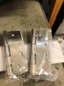 5 PAIRS 102X 76 X 2MM POLISHED STAINLESS STEEL HINGES