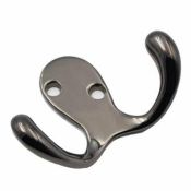 5 X TWIN CHROME COAT HOOKS