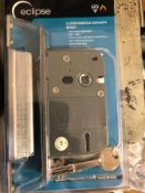 1X 5 LEVER SASH LOCK BRASS ECLIPSE BRANDED