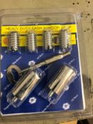 3X HEAVY DUTY SASH WINDOW STOPS BRASS