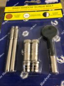 4X SASH WINDOW SCREW BOLTS CHROME