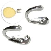 10 X SINGLE CHROME DOOR HOOKS