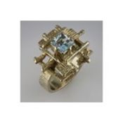 A Geometric Designer Topaz Ring