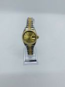 Rolex lady datejust Watch 69173 26mm oyster perpetual Yellow Gold Champagne dial