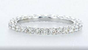 14 kt. White gold - Ring - 1.50 ct Diamond - Diamonds