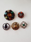 5 Scottish/Celtic Brooches