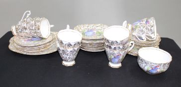 Vintage Crinoline Pattern Tea Service