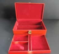 Vintage Velvet Lined Jewellery Box