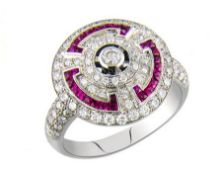 A Fully Restored Art Deco Style Target Ring