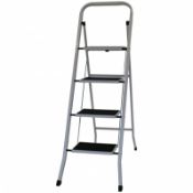 (Q48) Foldable 4 Step Ladder Stepladder Non Slip Tread Safety Steel The Foldable 4 Step Ladd...