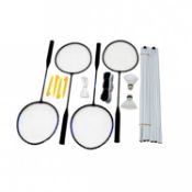 (Q134) 4 Player Badminton Set w/ Racket, Net, Shuttlecocks & Carry Bag Includes 4x Rackets, 2x...