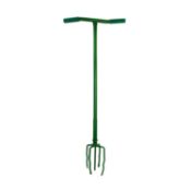 (Q34) Multi Prong Long Handle Hand Tiller Cultivator Garden Weeder Perfect for Turning and Bre...