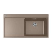 (A33) Brand New Boxed Franke Mythos MTG 611 Left Handed Fragranite 1.0 Bowl Inset Sink, Oyster....