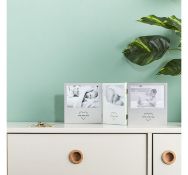 (AP33) My First Year Photo Frame Accommodate NHS baby scan size, 3.5Ó X 3.5Ó Durable alum...