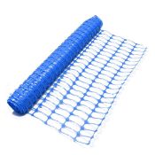 (PR86) Heavy Duty Blue Safety Barrier Mesh Fencing 1mtr x 25mtr Roll Dimensions 1m x 25m Dura...