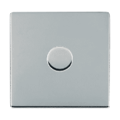 Hamilton Sheer Bright Chrome Push On/Off 600W Dimmer 1 Gang 2 way with Bright Chrome Insert