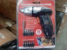 3.6V 12PC RECHARGEABLE CORDLESS ELECTRIC SCREWDRIVER POWER BIT SET KIT RRP £19.99