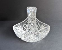 Vintage Bohemian Crystal Flower Basket
