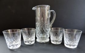 Cut Crystal Water Jug and Glasses