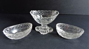 Vintage Art Deco Garniture Glass Dishes